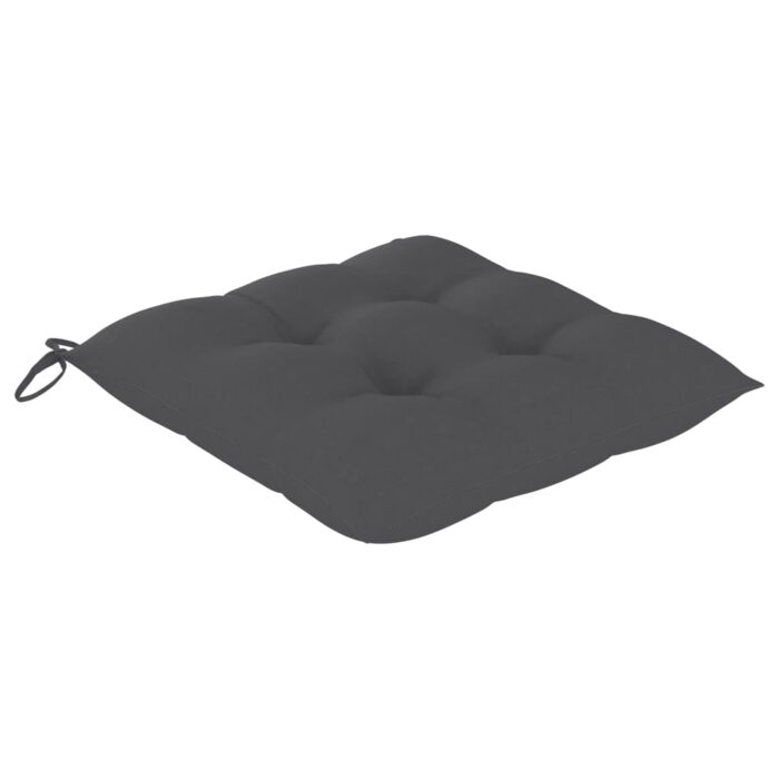 Coussins de chaise lot de 2 anthracite 40x40x7 cm tissu oxford – Image 2