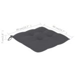 Coussins de chaise 4 pcs anthracite 40x40x7 cm tissu oxford – Image 5