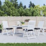 Coussins de chaise 4 pcs anthracite 40x40x7 cm tissu oxford