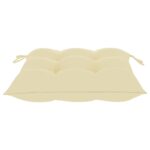 Coussins de chaise lot de 2 blanc crème 40x40x7 cm tissu oxford – Image 3