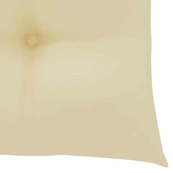 Coussins de chaise lot de 2 blanc crème 40x40x7 cm tissu oxford – Image 4