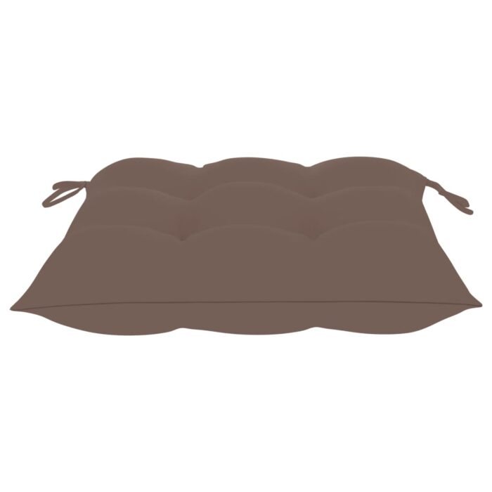 Coussins de chaise lot de 6 taupe 40x40x7 cm tissu oxford – Image 3