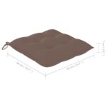 Coussins de chaise lot de 6 taupe 40x40x7 cm tissu oxford – Image 5