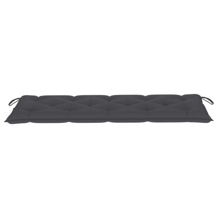 Coussin de banc de jardin anthracite 150x50x7 cm tissu oxford – Image 2