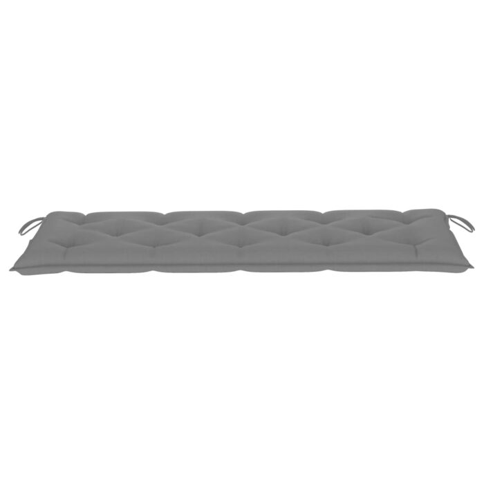 Coussin de banc de jardin gris 150x50x7 cm tissu oxford – Image 2