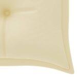 Coussin de banc de jardin blanc crème 150x50x7 cm tissu oxford – Image 3