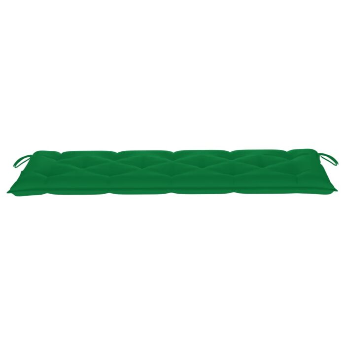 Coussin de banc de jardin vert 150x50x7 cm tissu oxford – Image 2