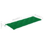 Coussin de banc de jardin vert 150x50x7 cm tissu oxford – Image 4