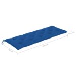 Coussin de banc de jardin bleu 150x50x7 cm tissu oxford – Image 4