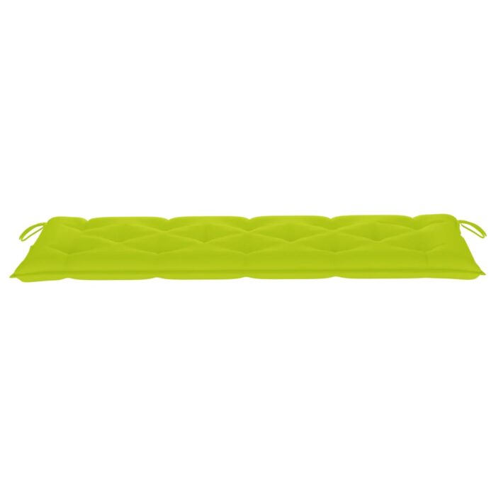 Coussin de banc de jardin vert brillant 150x50x7cm tissu oxford – Image 2