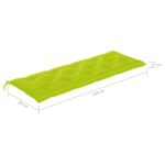 Coussin de banc de jardin vert brillant 150x50x7cm tissu oxford – Image 4
