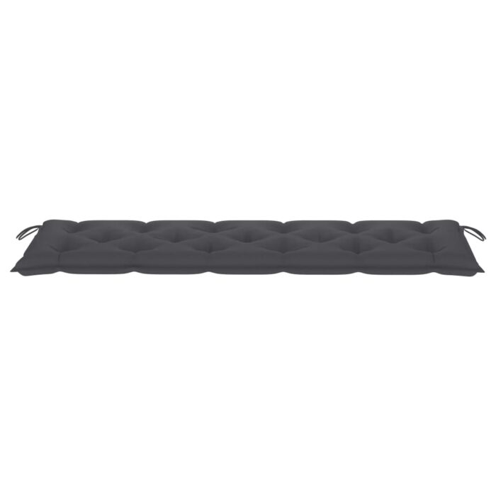 Coussin de banc de jardin anthracite 180x50x7 cm tissu oxford – Image 2