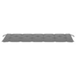 Coussin de banc de jardin gris 180x50x7 cm tissu oxford – Image 2