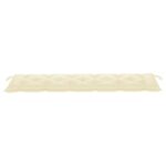Coussin de banc de jardin blanc crème 180x50x7 cm tissu oxford – Image 2