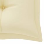 Coussin de banc de jardin blanc crème 180x50x7 cm tissu oxford – Image 3