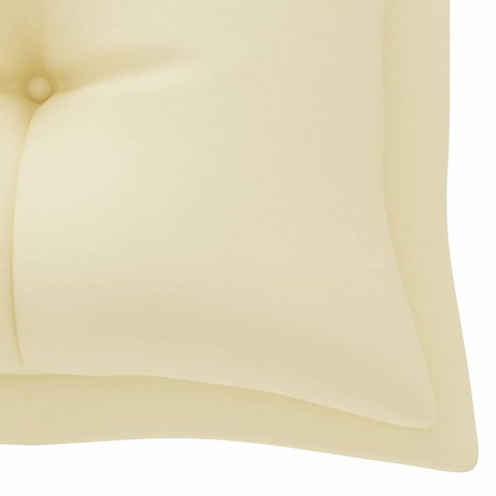 Coussin de banc de jardin blanc crème 180x50x7 cm tissu oxford – Image 3