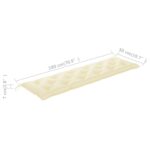 Coussin de banc de jardin blanc crème 180x50x7 cm tissu oxford – Image 4