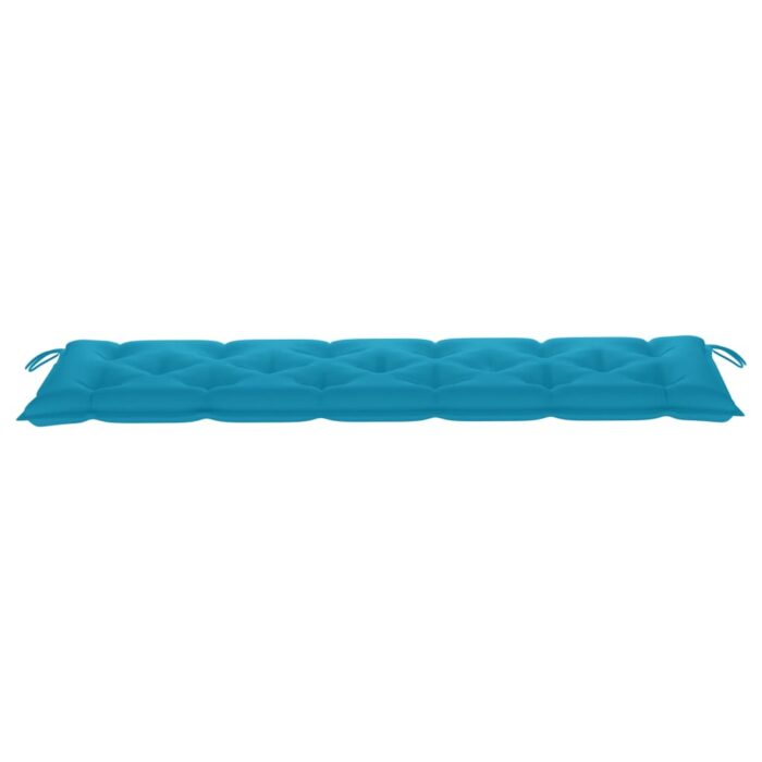 Coussin de banc de jardin bleu clair 180x50x7 cm tissu oxford – Image 2