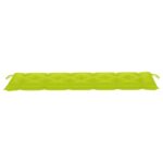 Coussin de banc de jardin vert brillant 180x50x7cm tissu oxford – Image 2
