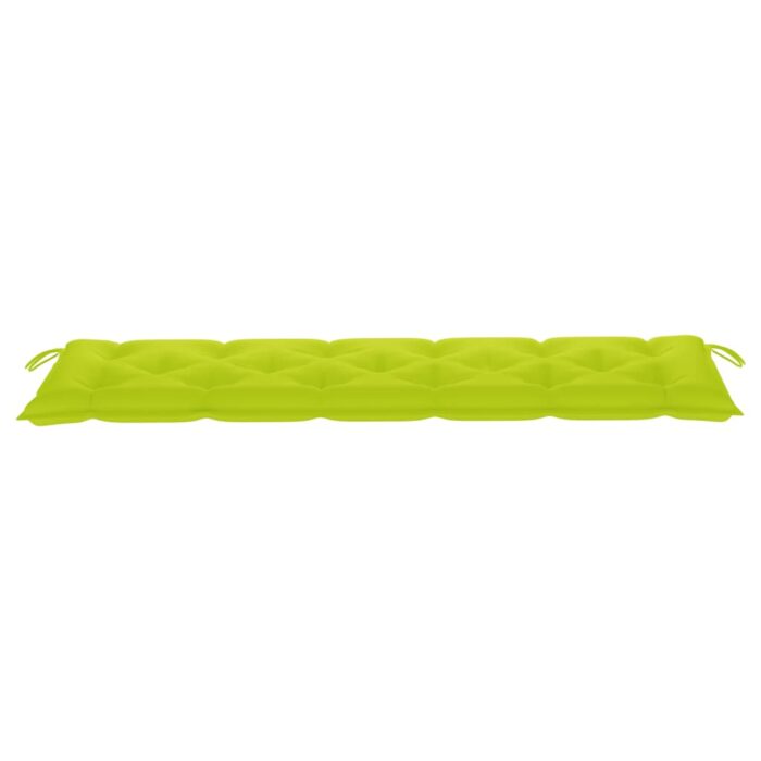 Coussin de banc de jardin vert brillant 180x50x7cm tissu oxford – Image 2