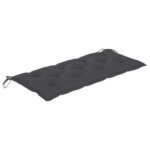 Coussin de banc de jardin anthracite tissu oxford – Image 2