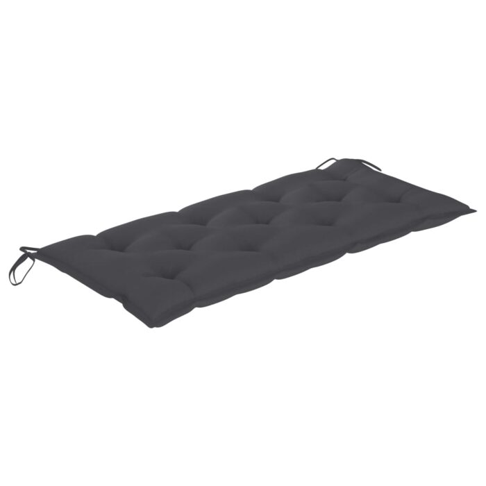 Coussin de banc de jardin anthracite tissu oxford – Image 2