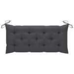 Coussin de banc de jardin anthracite tissu oxford – Image 3