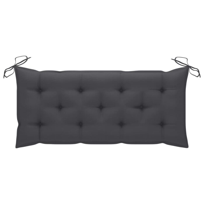 Coussin de banc de jardin anthracite tissu oxford – Image 3