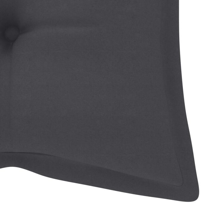 Coussin de banc de jardin anthracite tissu oxford – Image 4