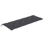 Coussin de banc de jardin anthracite tissu oxford – Image 2