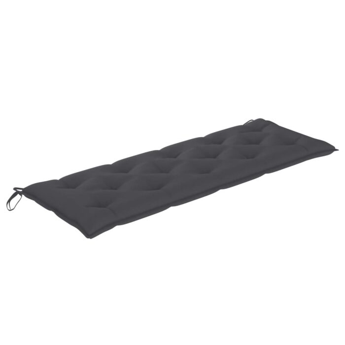 Coussin de banc de jardin anthracite tissu oxford – Image 2