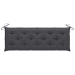Coussin de banc de jardin anthracite tissu oxford – Image 3