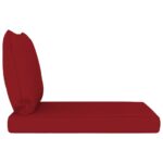 Coussins de palette lot de 2 rouge bordeaux tissu oxford – Image 2