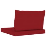 Coussins de palette lot de 2 rouge bordeaux tissu oxford – Image 3