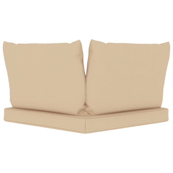 Coussins de palette lot de 3 beige tissu oxford – Image 3