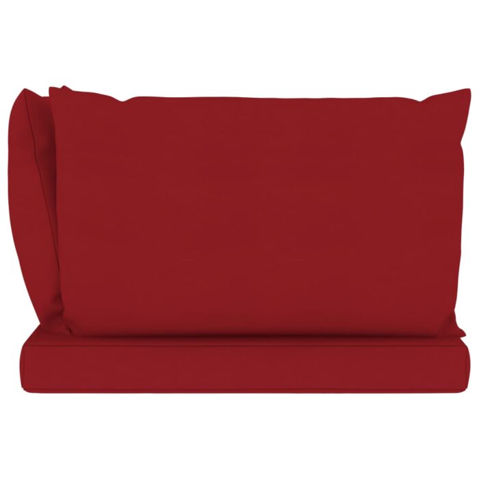 Coussins de palette lot de 3 rouge bordeaux tissu oxford – Image 2