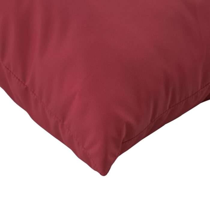 Coussins de palette lot de 3 rouge bordeaux tissu oxford – Image 5