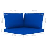 Coussins de palette 3 pcs bleu tissu oxford – Image 4