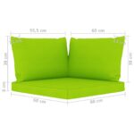 Coussins de palette lot de 3 vert vif tissu oxford – Image 4