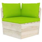 Coussins de palette lot de 3 vert vif tissu oxford