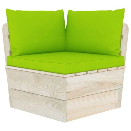 Coussins de palette lot de 3 vert vif tissu oxford