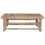 Table de jardin 65x65x30 cm Bambou – Image 2