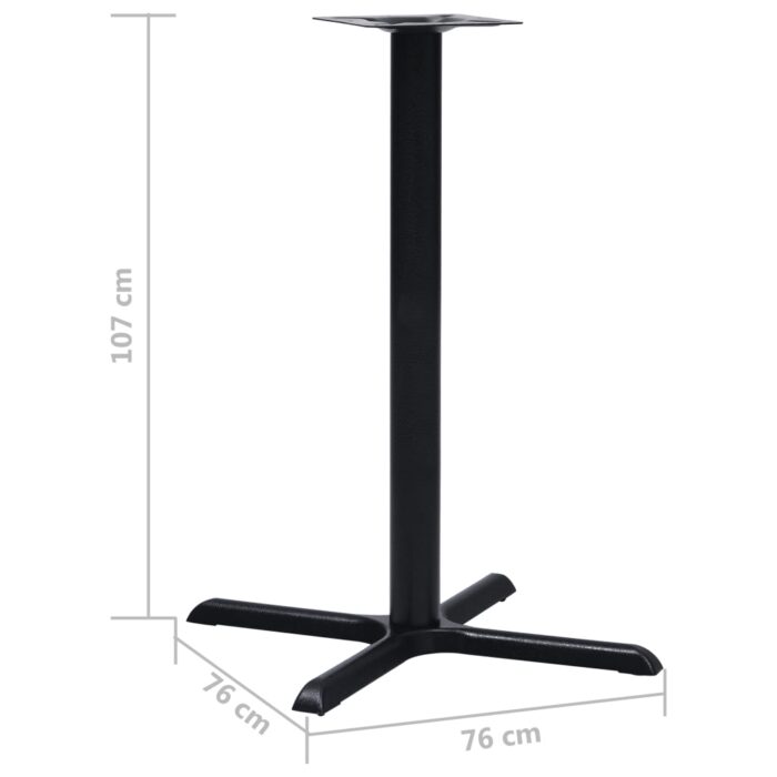 Pied de table de bistro Noir 76x76x107 cm Fonte – Image 5