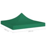 Toit de tente de réception 3x3 m Vert 270 g/m² – Image 4