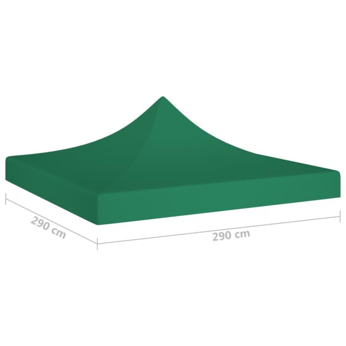 Toit de tente de réception 3x3 m Vert 270 g/m² – Image 4