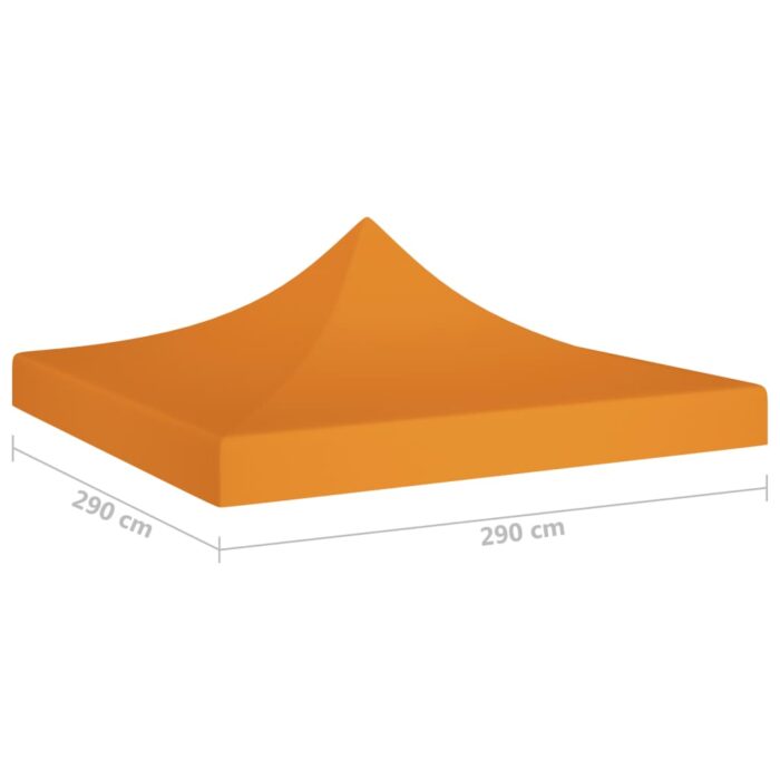 Toit de tente de réception 3x3 m Orange 270 g/m² – Image 4