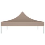 Toit de tente de réception 3x3 m Taupe 270 g/m² – Image 2