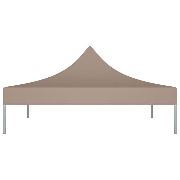 Toit de tente de réception 3x3 m Taupe 270 g/m² – Image 2