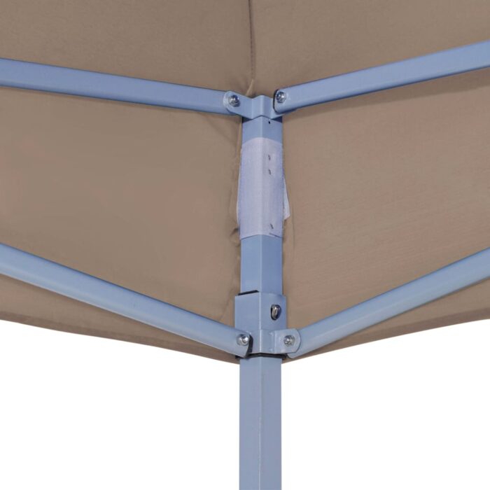 Toit de tente de réception 3x3 m Taupe 270 g/m² – Image 3