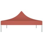 Toit de tente de réception 3x3 m Terre cuite 270 g/m² – Image 2